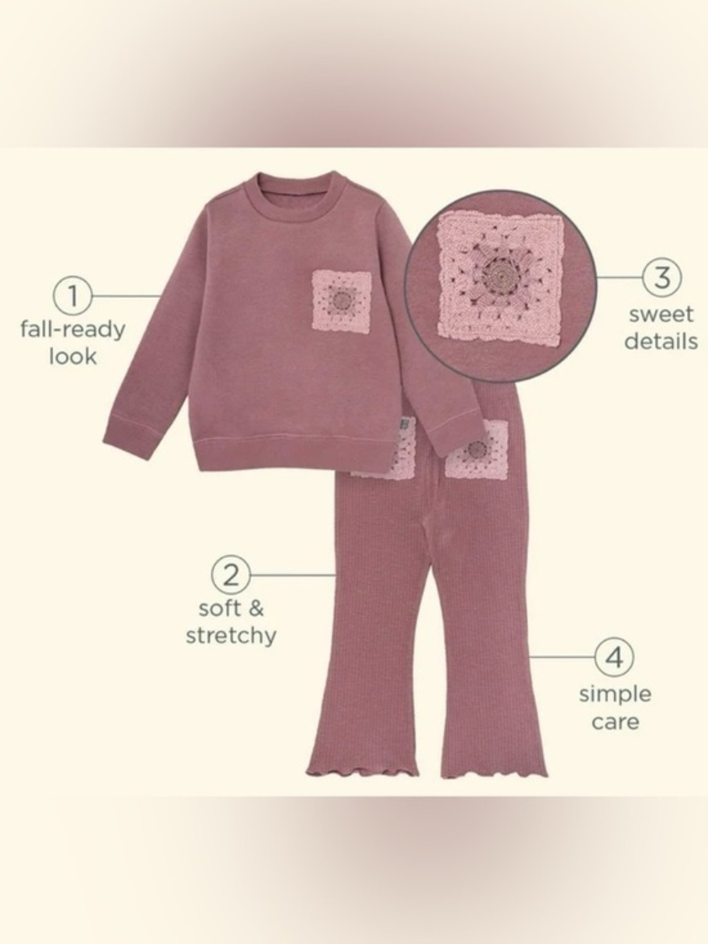 Purple girls 2 piece outfit NWT
